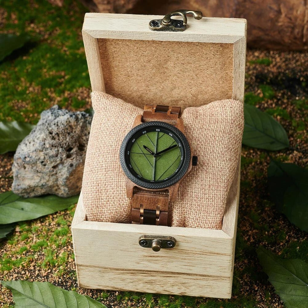 montre-bois-bambou-vert