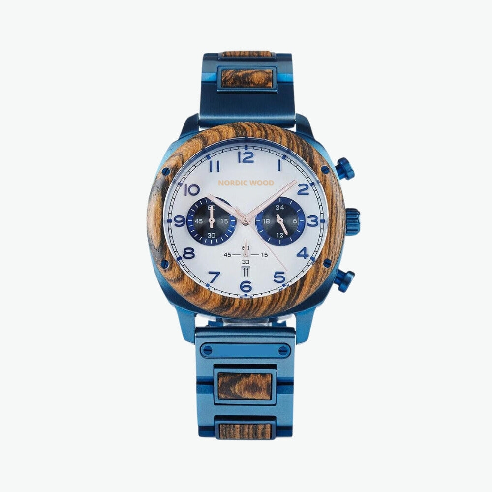 montre-bois-bleu-blanc